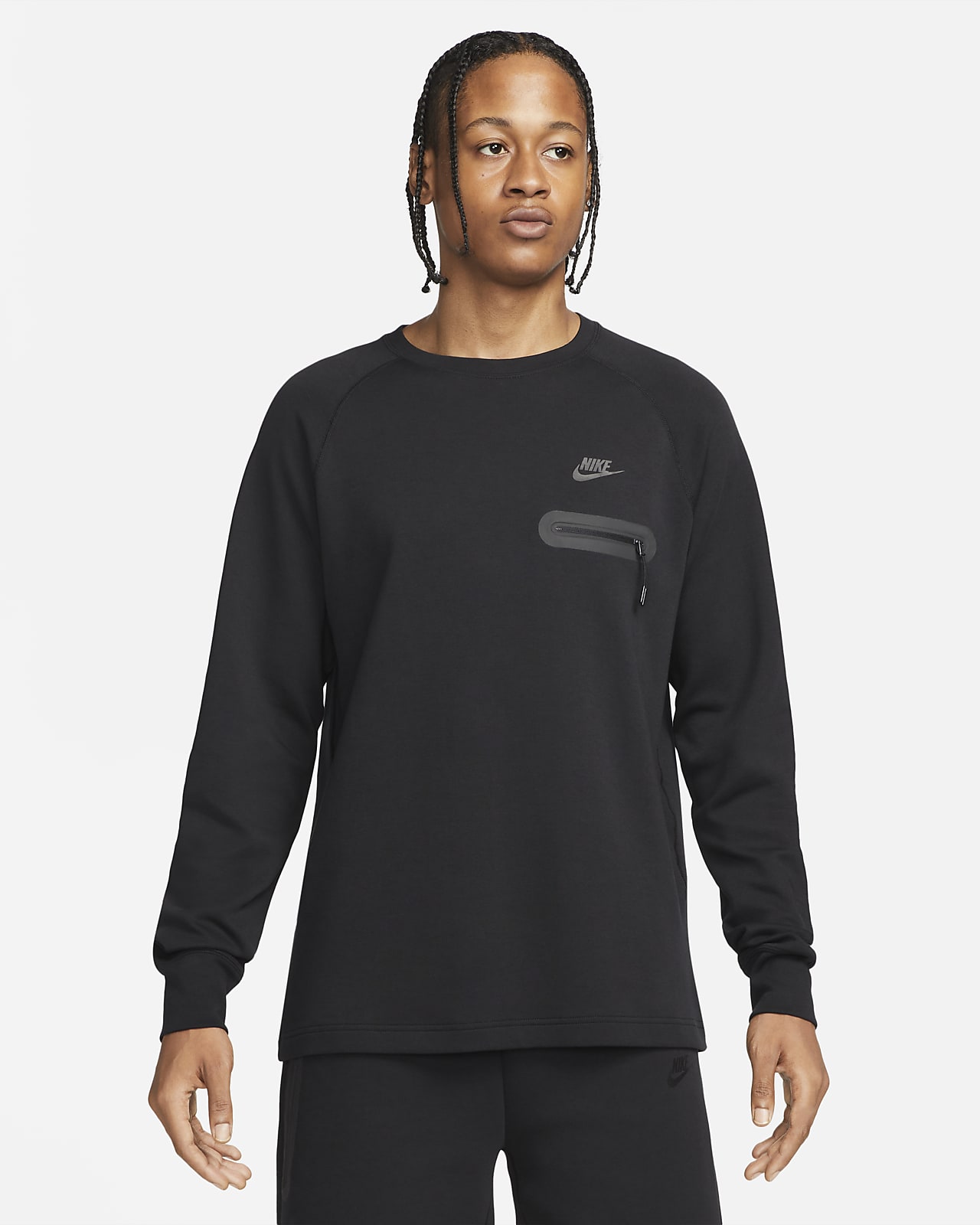 Let og langærmet Nike Tech Fleece-trøje til mænd