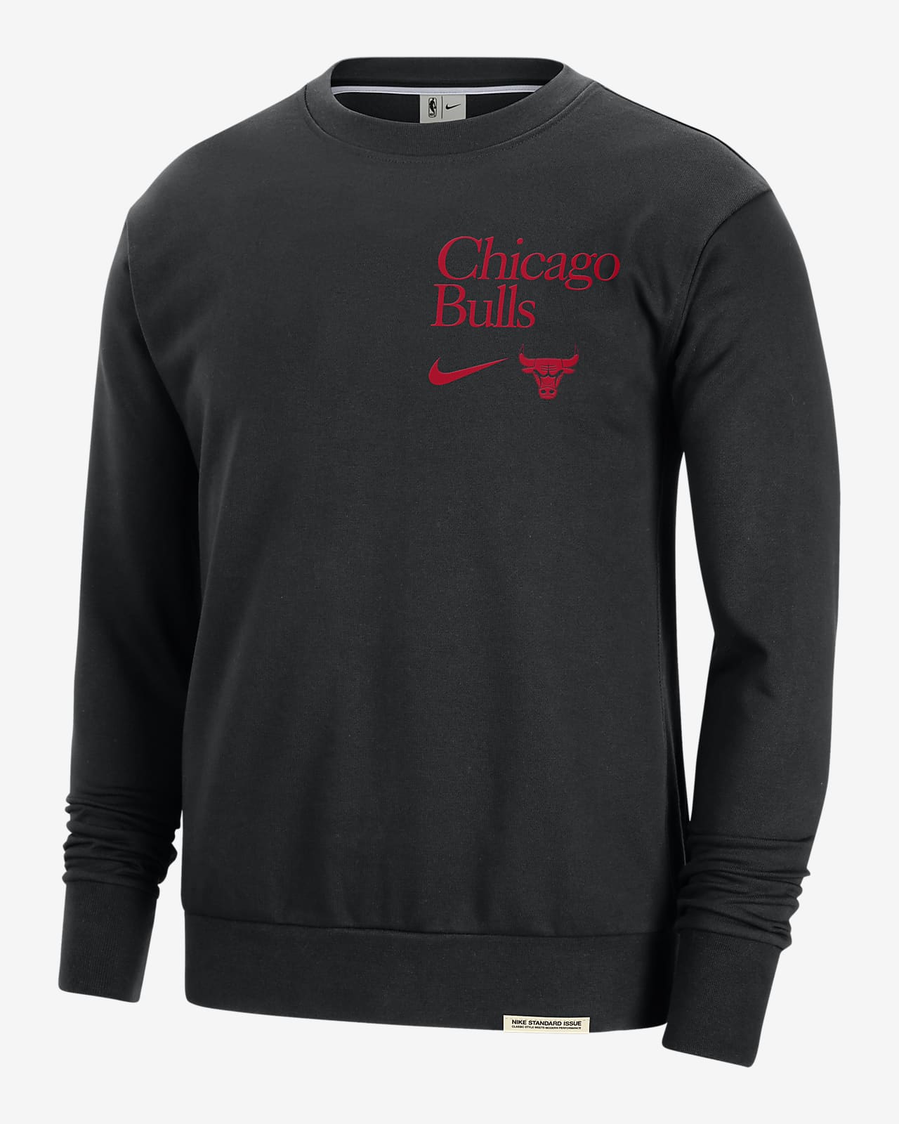 Chicago Bulls Standard Issue Nike Dri-FIT NBA-sweatshirt met ronde hals voor heren