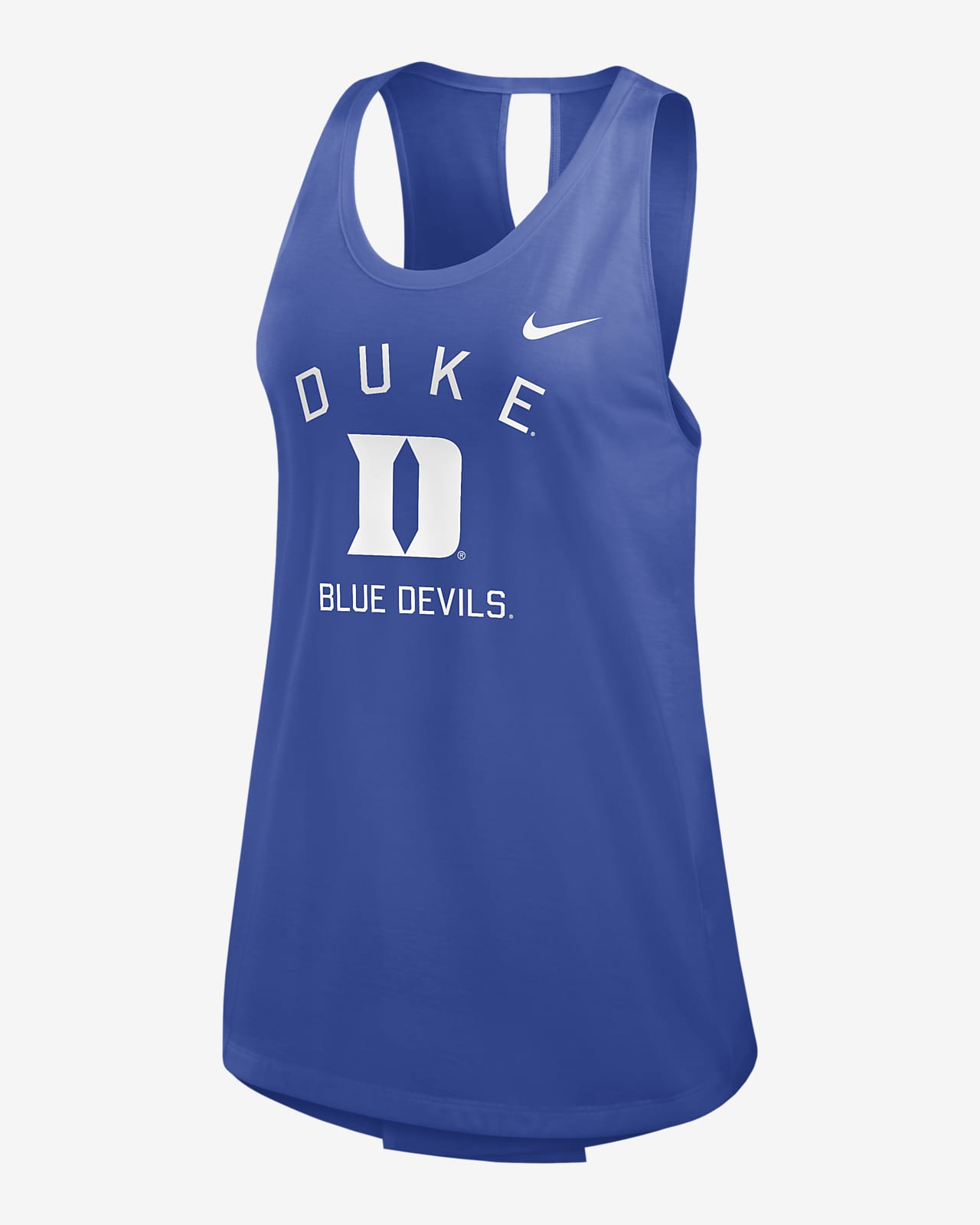Camiseta de tirantes universitaria Nike para mujer Duke Blue Devils Primetime