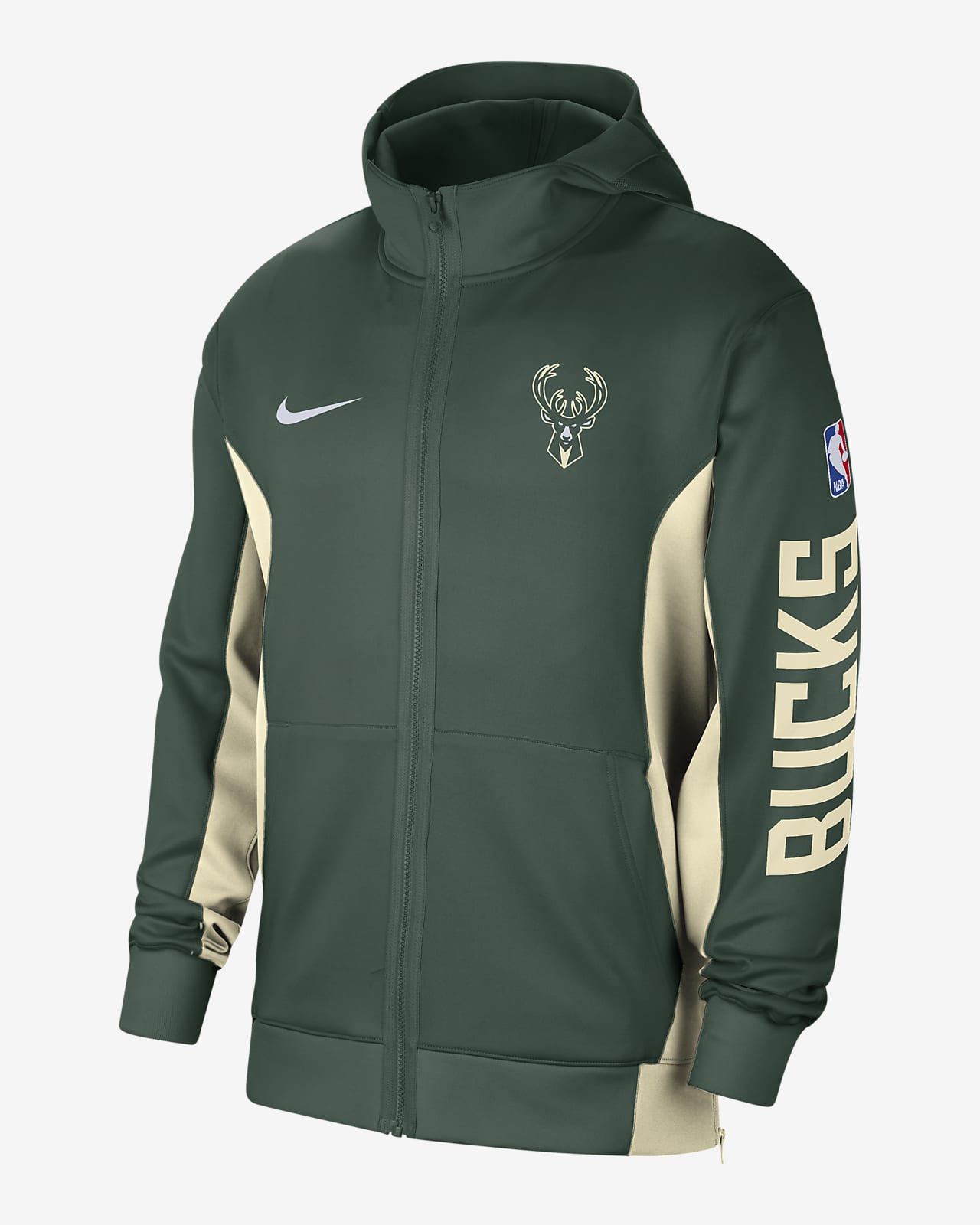 Sweat à capuche et zip Nike Dri-FIT NBA Milwaukee Bucks Showtime pour homme