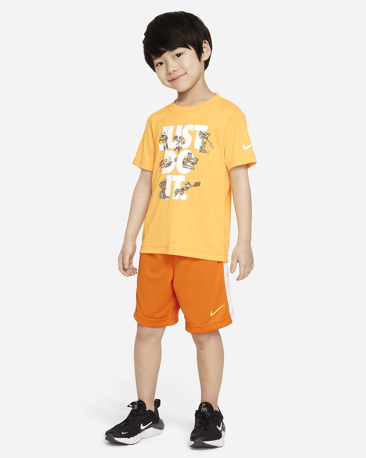 Conjunto de shorts para niños talla pequeña Nike Dri-FIT