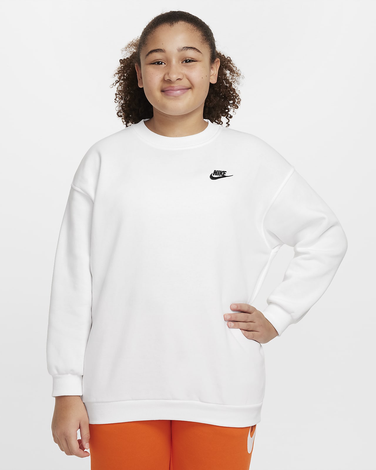 Sudadera oversized para niña talla grande (talla amplia) Nike Sportswear Club Fleece