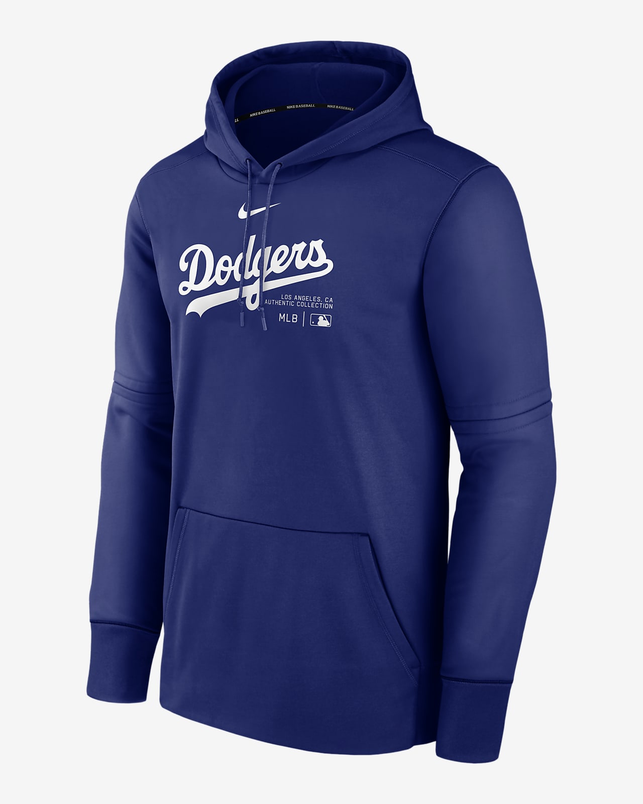 Los Angeles Dodgers Authentic Collection Practice Men's Nike Therma MLB Pullover Hoodie