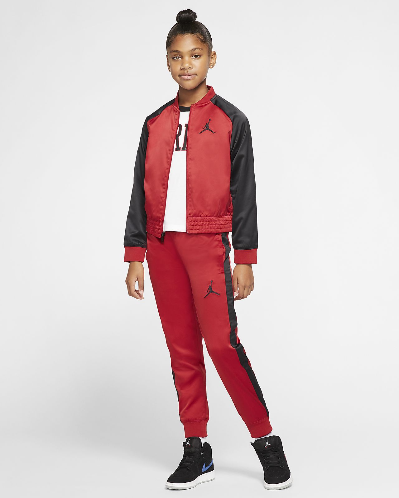 red jordan bomber jacket
