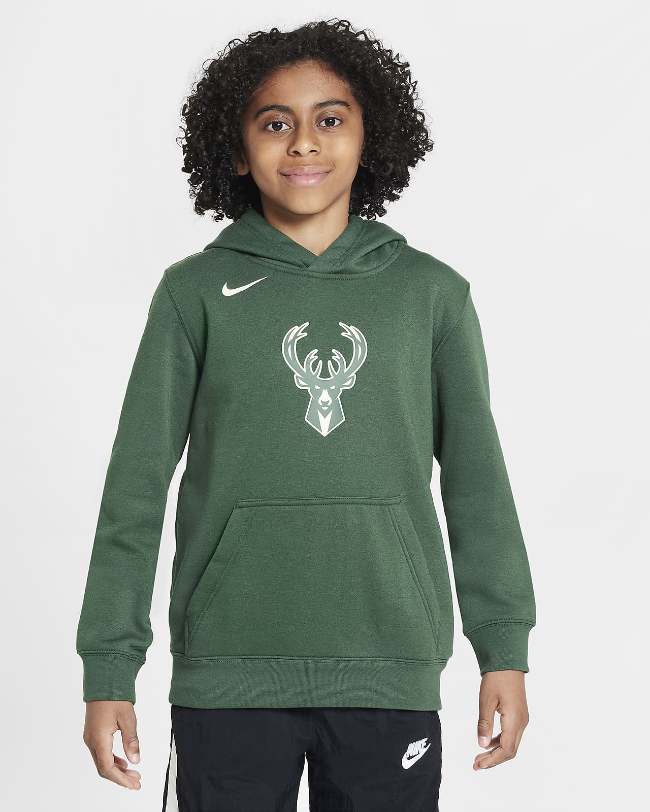 Milwaukee Bucks Club Nike NBA-hoodie van fleece voor kids