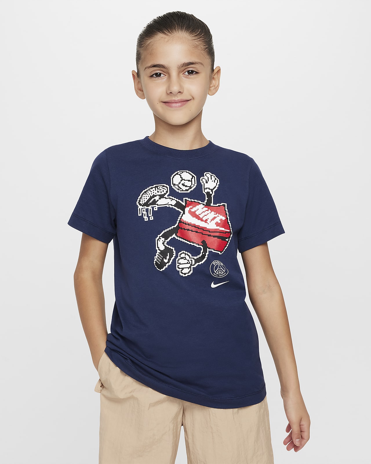 T-shirt piłkarski dla dużych dzieci Nike Paris Saint-Germain