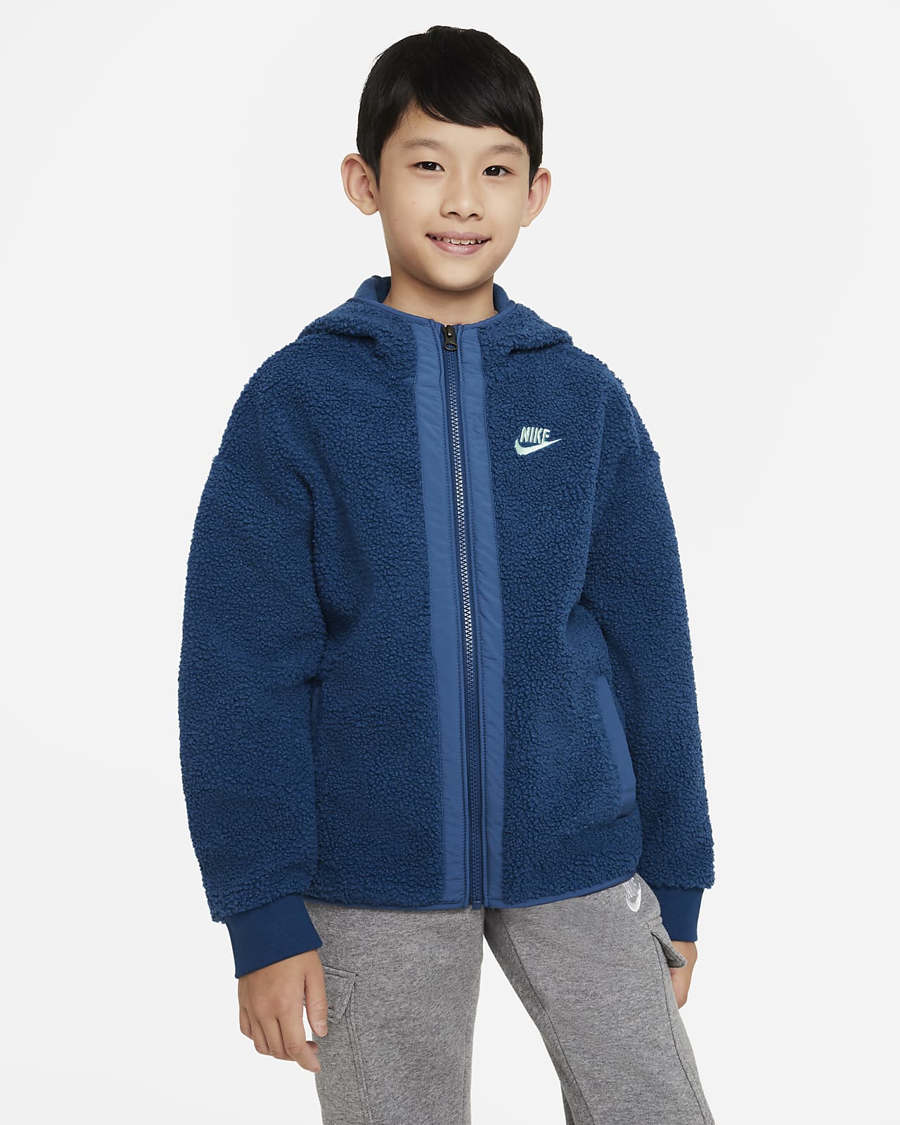 Nike Sportswear Club Fleece Older Kids' (Boys') Full-Zip Winterized Hoodie