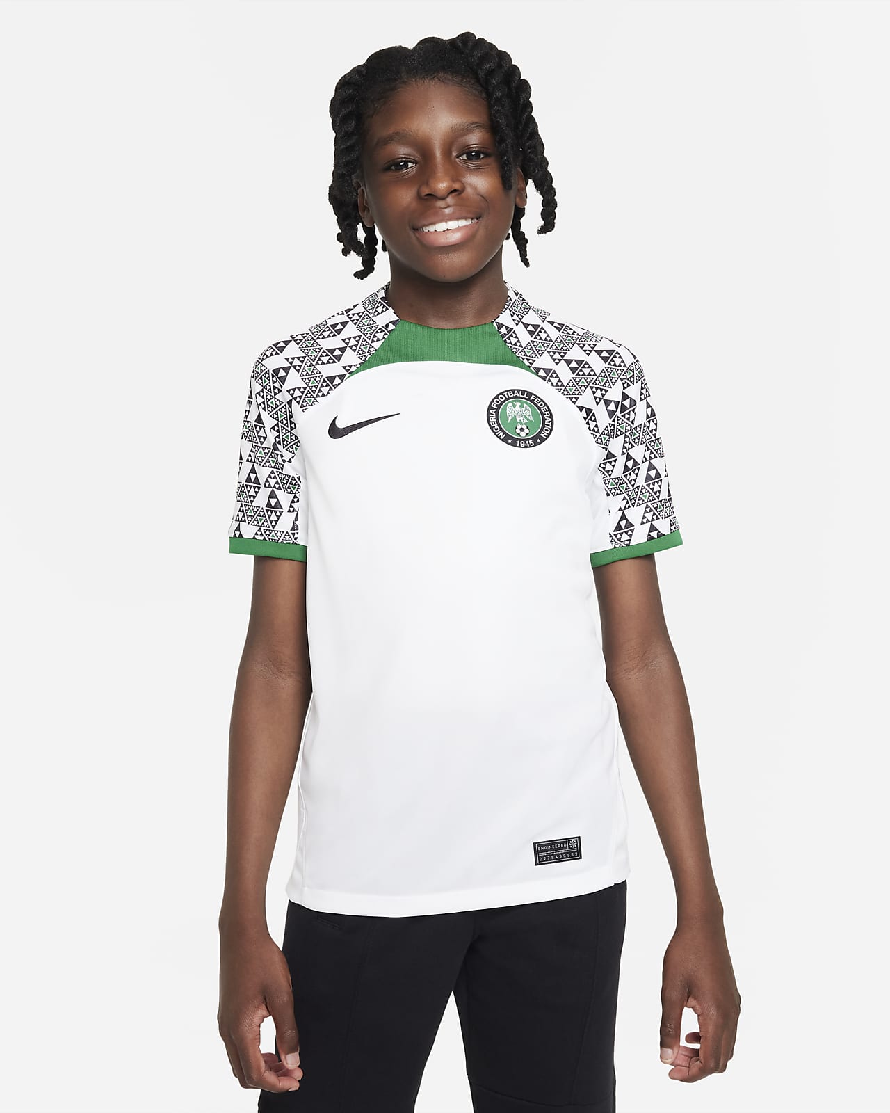 Jersey de fútbol Nike Dri-FIT de Nigeria visitante 2022/23 Stadium para niños talla grande