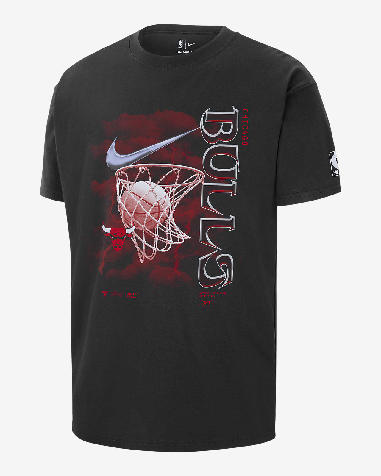 Chicago Bulls Courtside Max90 Nike NBA-s férfipóló
