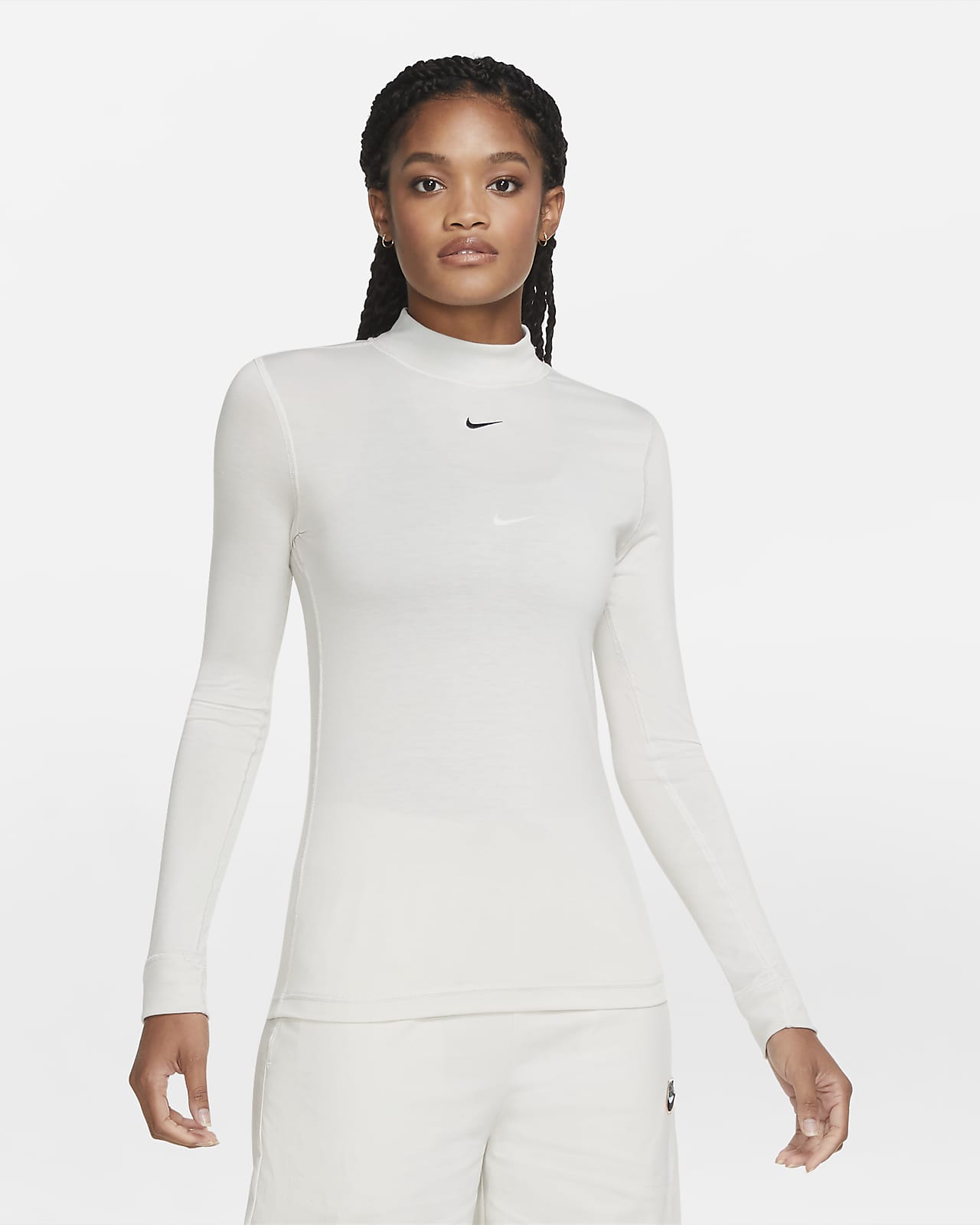 Download Nike Sportswear Women's Long-Sleeve Mock-Neck Top. Nike IL