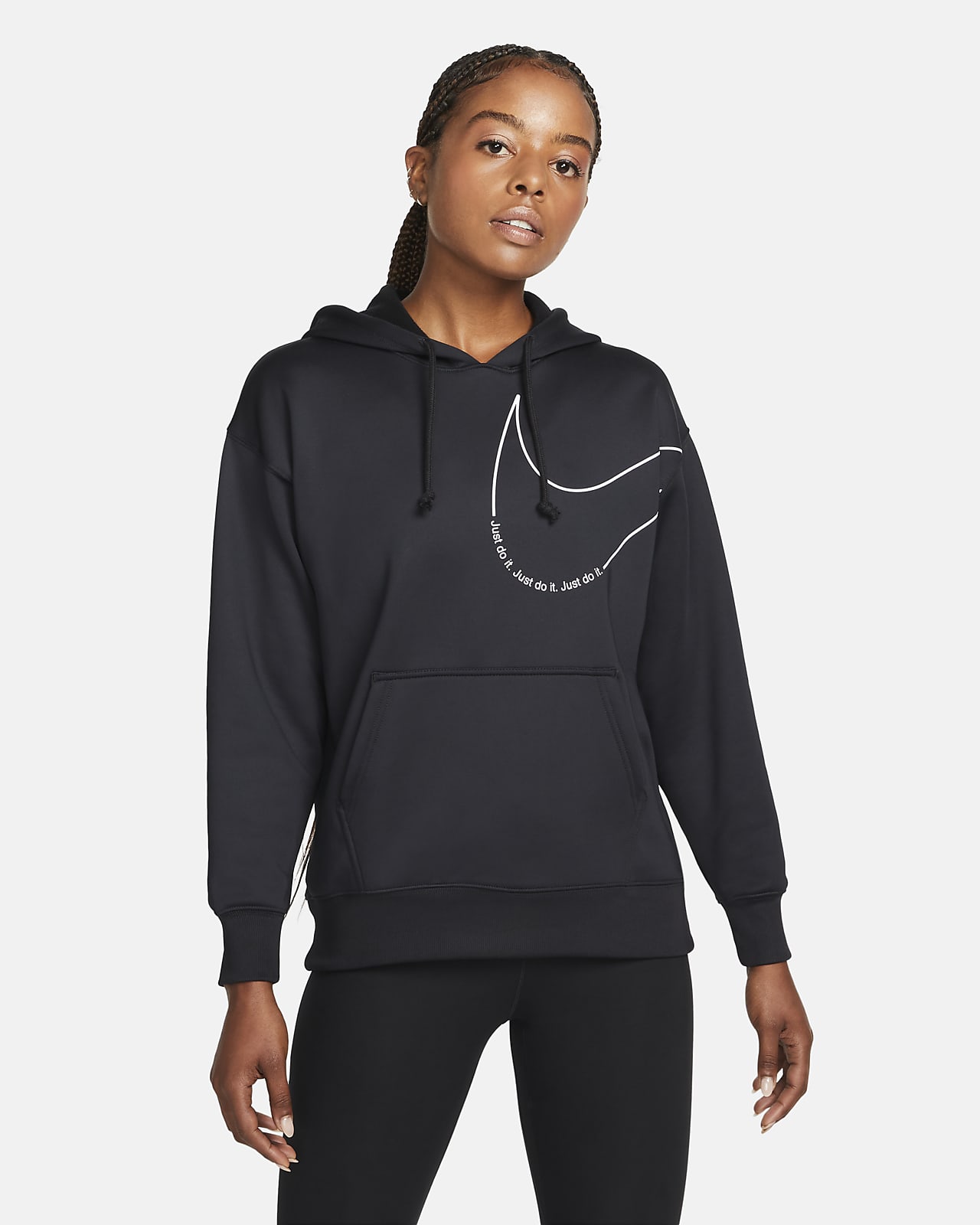 Nike Therma-FIT Women's Fleece Pullover Graphic Training Hoodie
