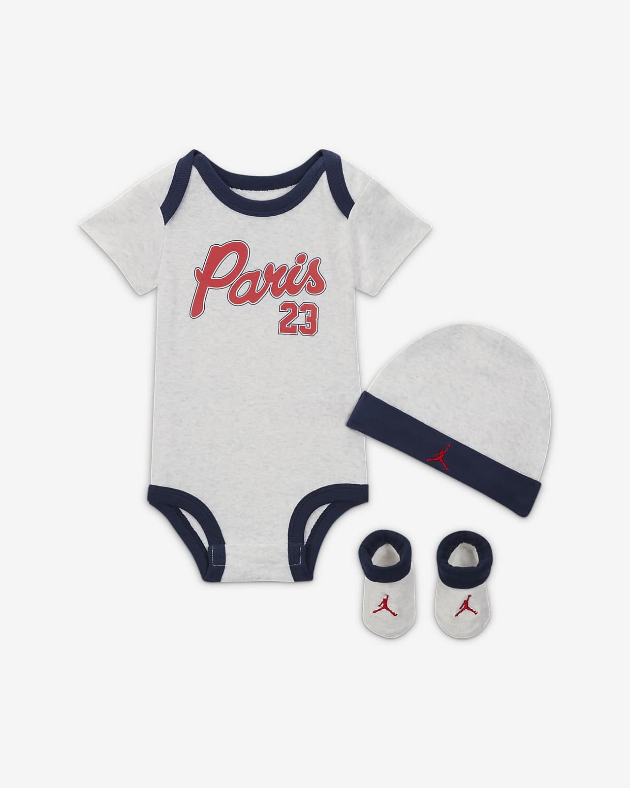Paris Saint-Germain Baby (12–24M) Hat, Bodysuit and Booties Set