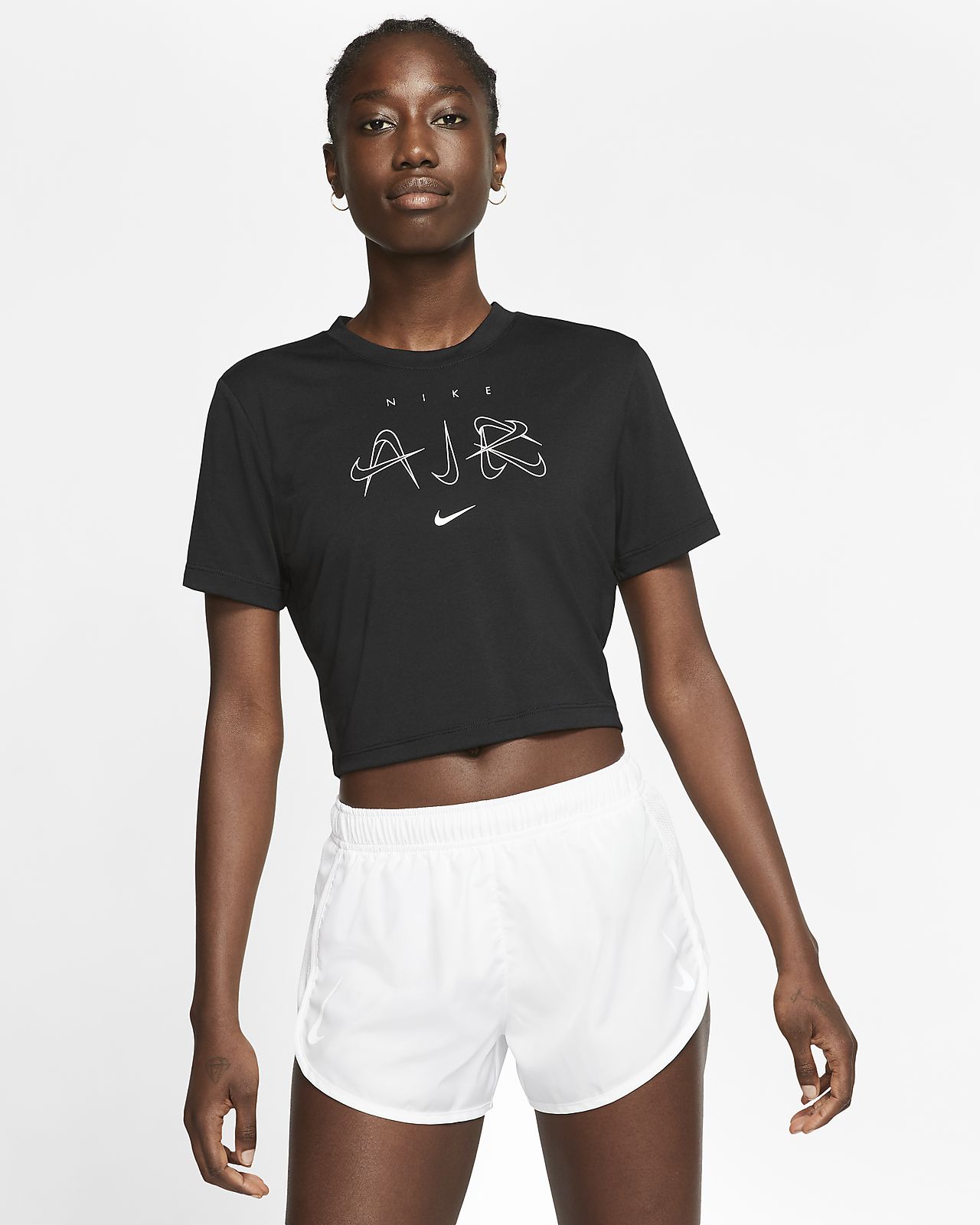 womens nike crop t shirt