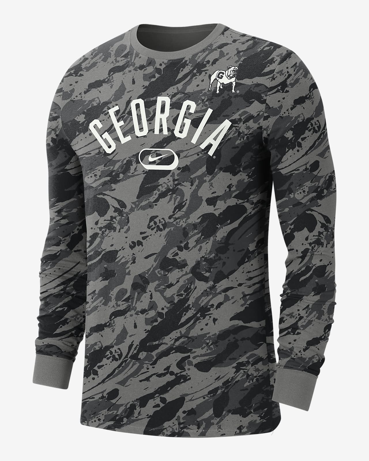 Georgia Men's Nike College Crew-Neck Long-Sleeve T-Shirt