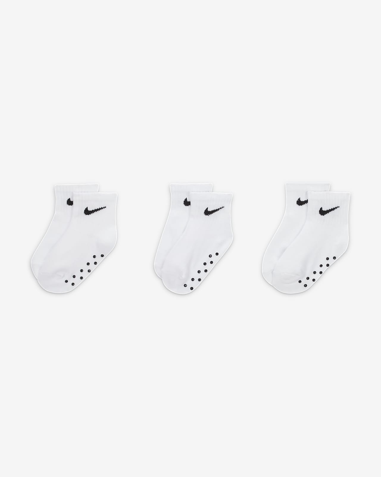 Nike Core Swoosh Baby (6-12M) Gripper Socks Box Set (3 Pairs)
