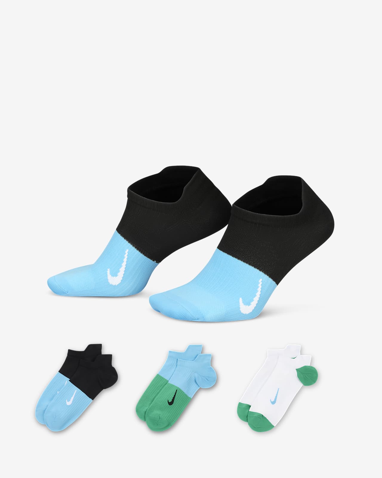 Nike Everyday Plus Lightweight Women's Training No-Show Socks (3 Pairs)