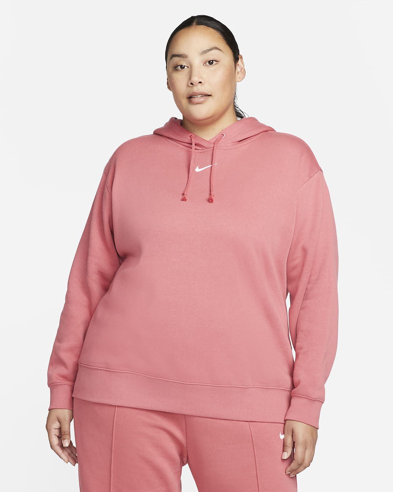 Sweat à capuche oversize en tissu Fleece Nike Sportswear Collection Essentials pour Femme (grande taille)