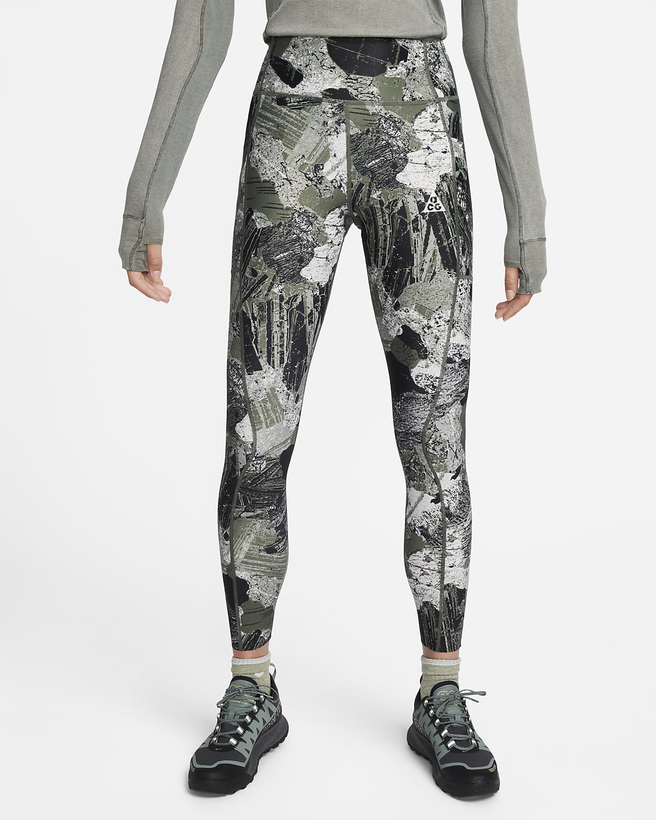 Nike ACG Dri-FIT ADV "New Sands"-leggings med høj talje og heldækkende print til kvinder