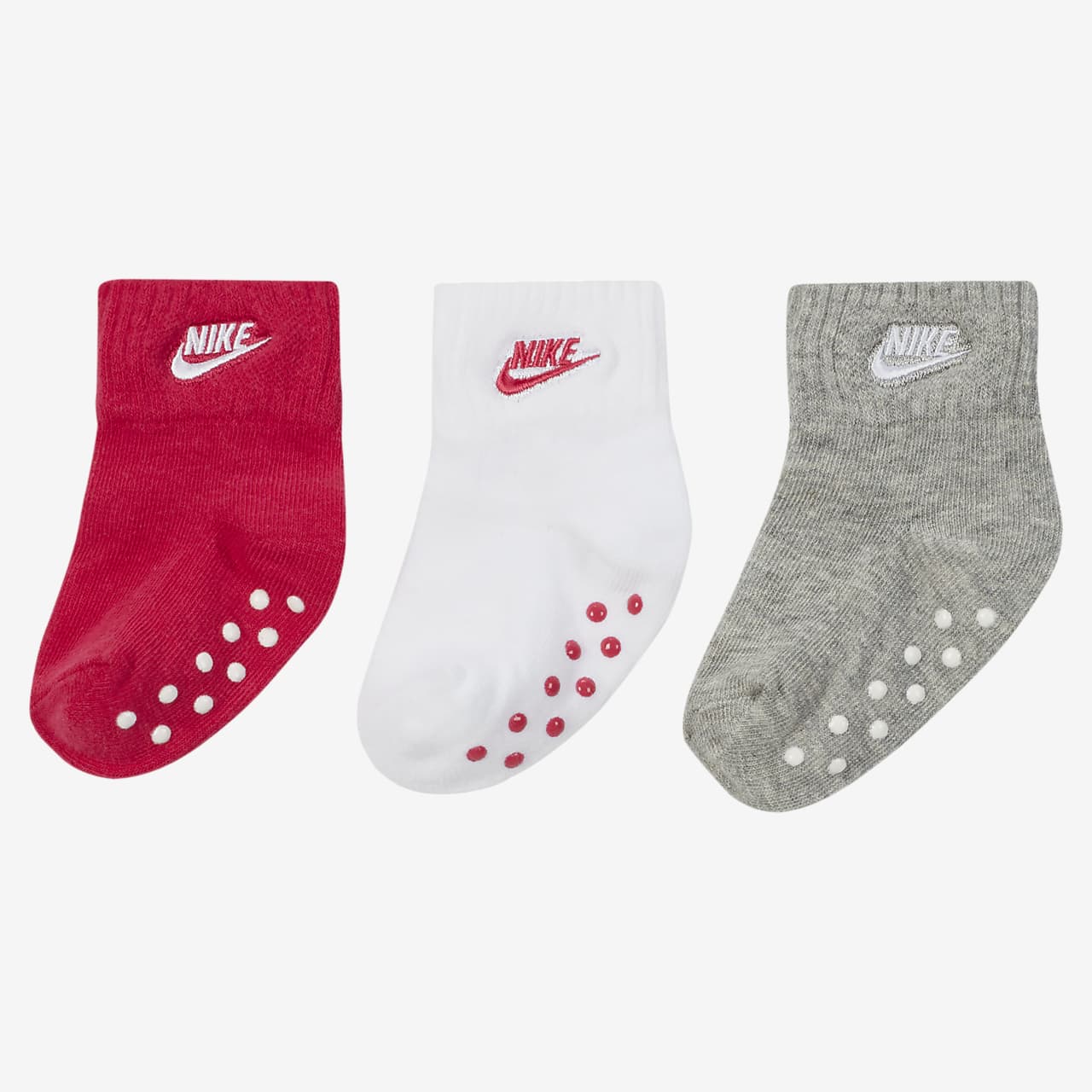 Nike Baby Gripper Ankle Socks (3-Pack 