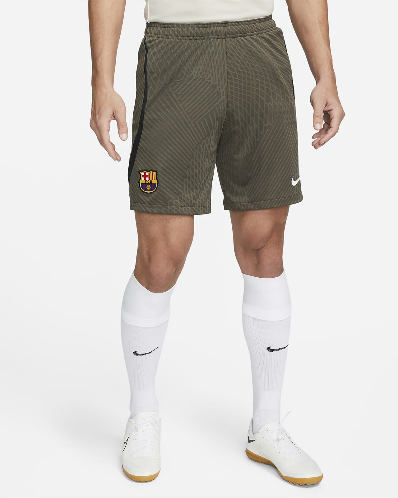 Calções de futebol de malha Nike Dri-FIT Strike FC Barcelona para homem