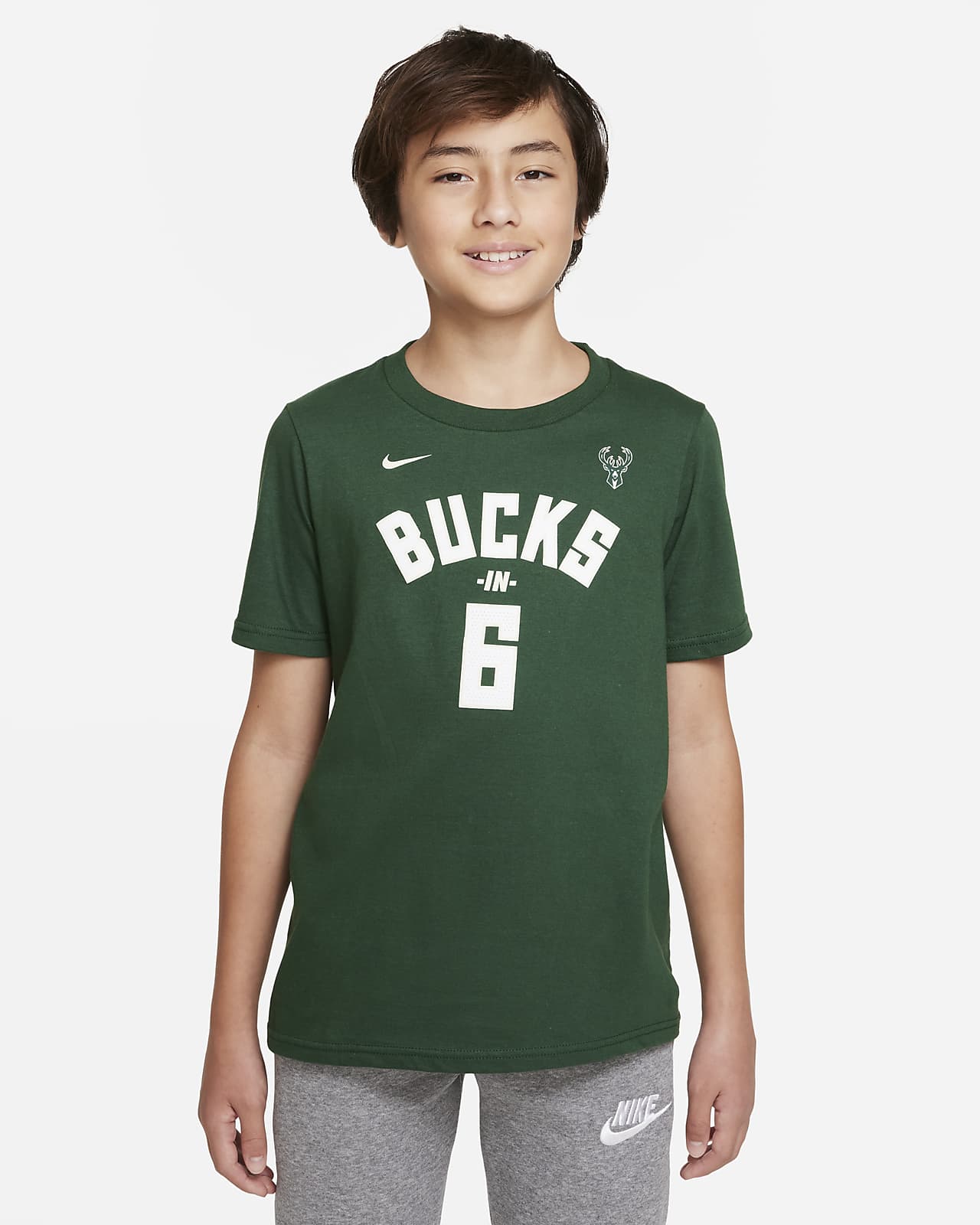 Tee-shirt Nike NBA Milwaukee Bucks pour Enfant plus âgé