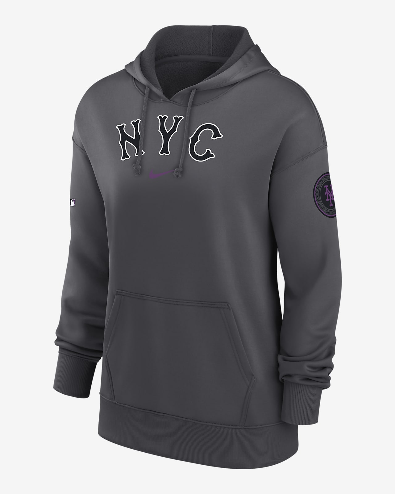 New York Mets Authentic Collection City Connect Practice Women's Nike Dri-FIT MLB Pullover Hoodie