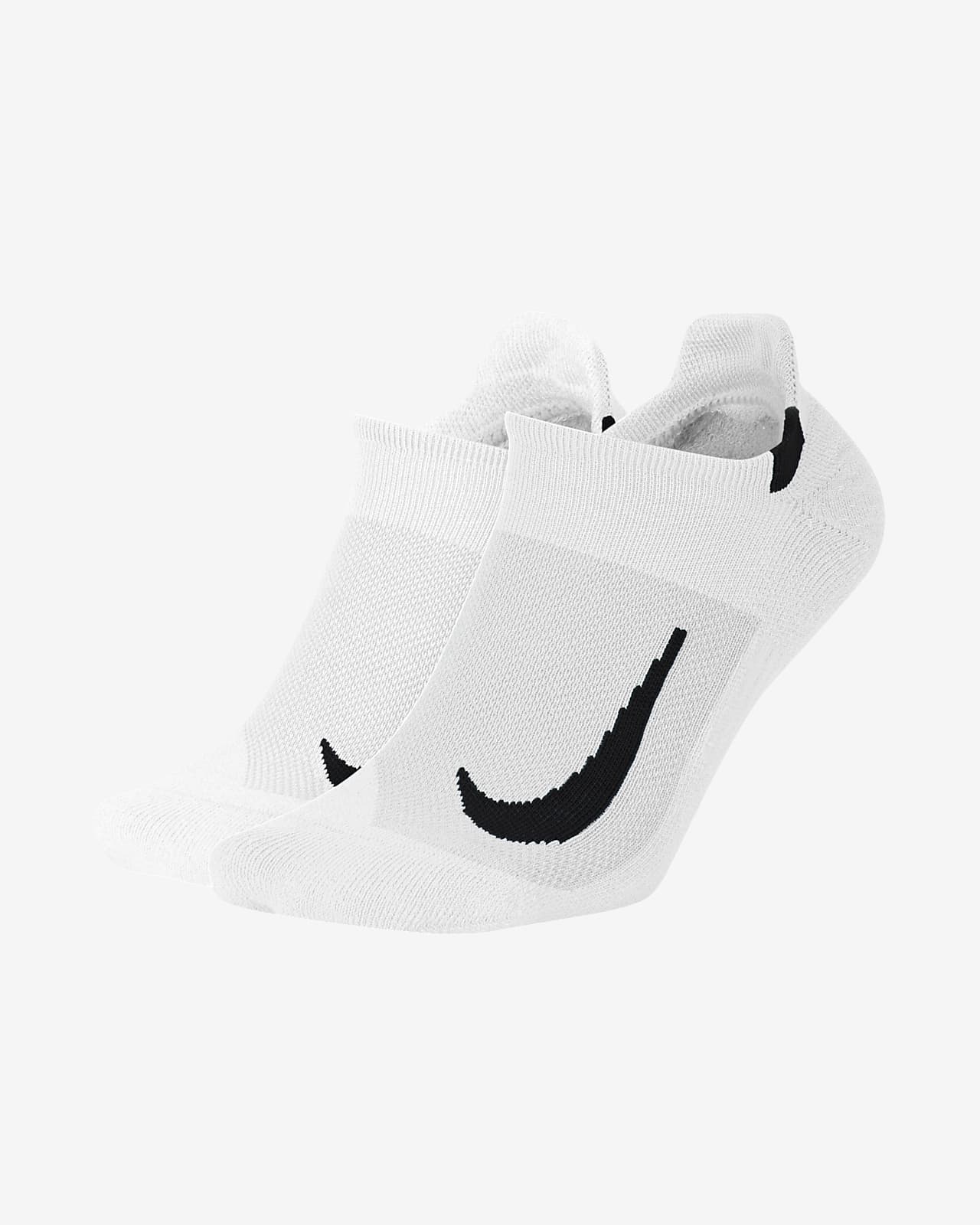 Nike Multiplier Running No-Show Socks (2 Pairs)
