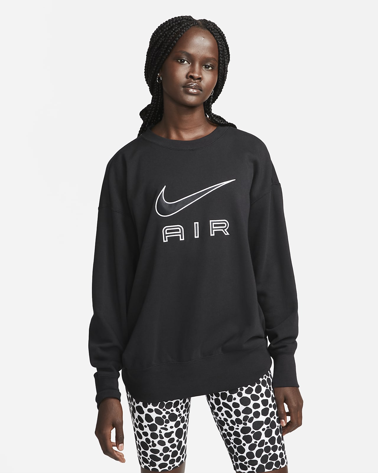 Sweat-shirt en tissu Fleece à col ras-du-cou Nike Air pour Femme