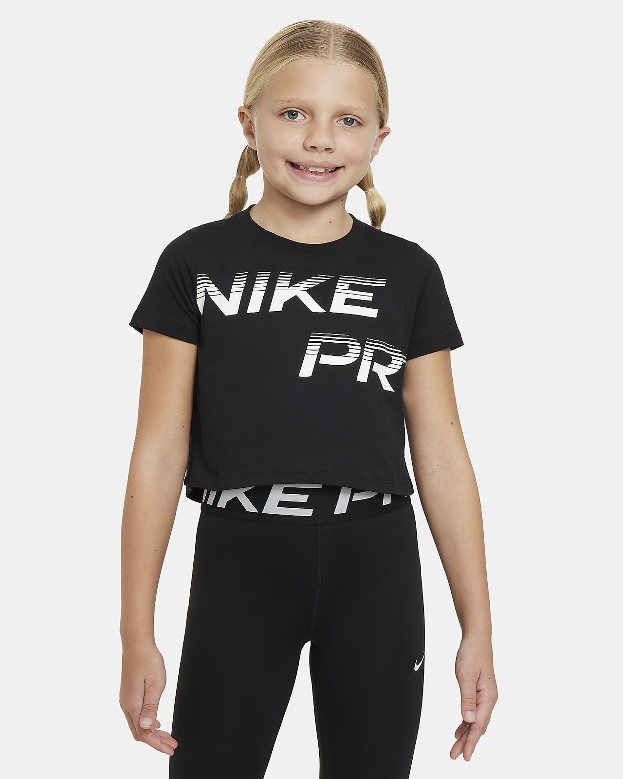 Nike Pro Dri-FIT Crop Genç Çocuk (Kız) Üstü