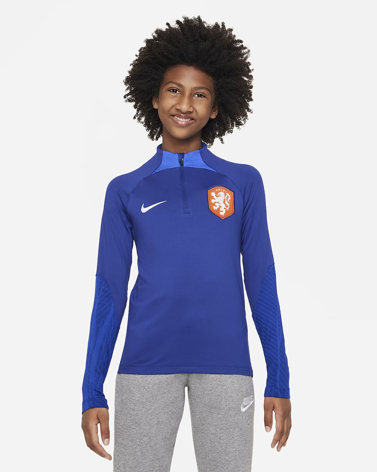 Nederland Strike Nike Dri-FIT knit voetbaltrainingstop voor kids