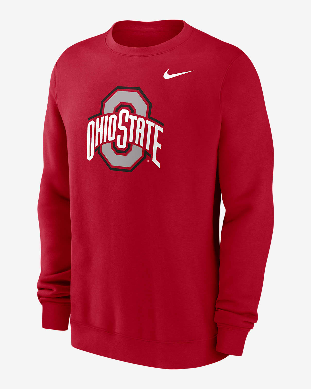 Sudadera de cuello redondo sin cierre universitaria Nike para hombre Ohio State Buckeyes Primetime Evergreen Logo