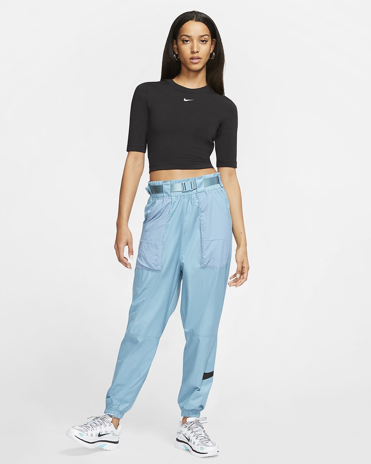 nike mini swoosh crop top