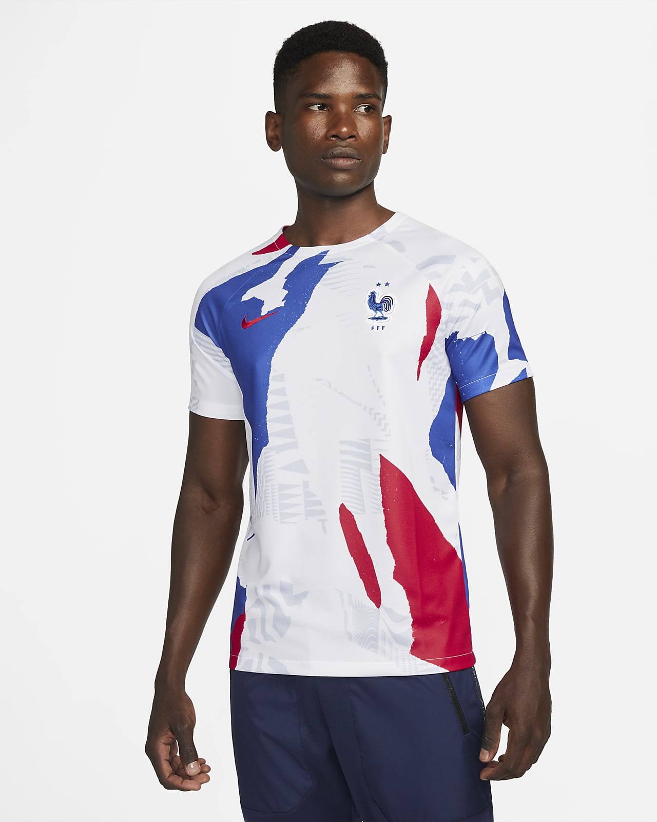 Haut de football d'avant-match Nike Dri-FIT FFF pour homme