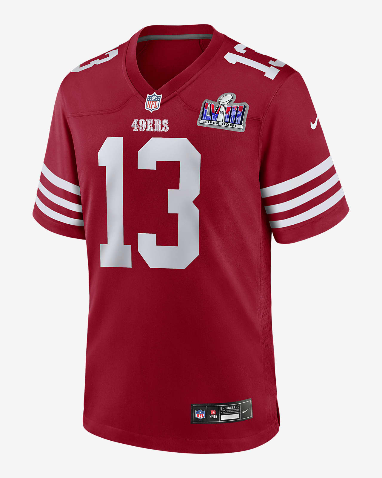 Jersey Nike de la NFL Game para hombre Brock Purdy San Francisco 49ers Super Bowl LVIII
