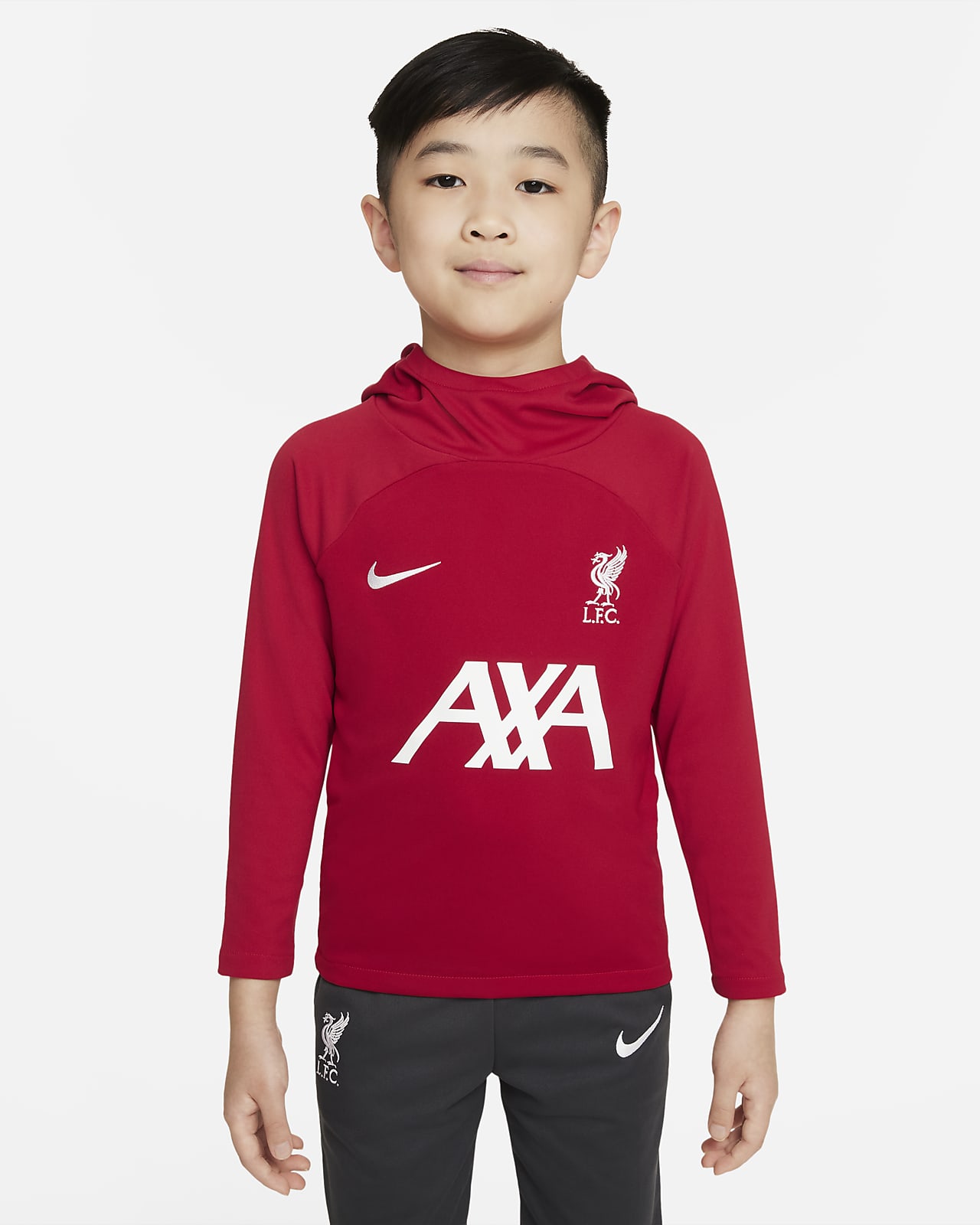 Sweat à capuche de football Nike Dri-FIT Liverpool FC Academy Pro pour Jeune enfant