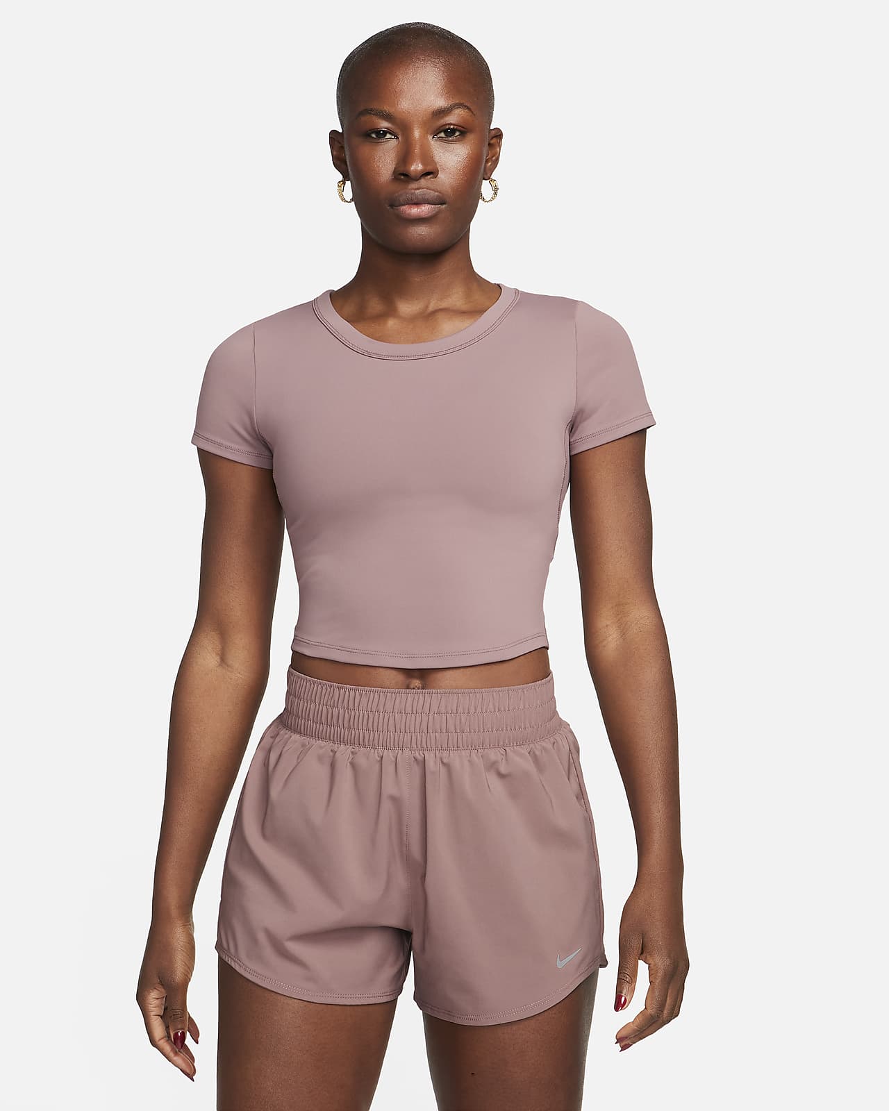 Kortärmad kort tröja Nike One Dri-FIT för kvinnor