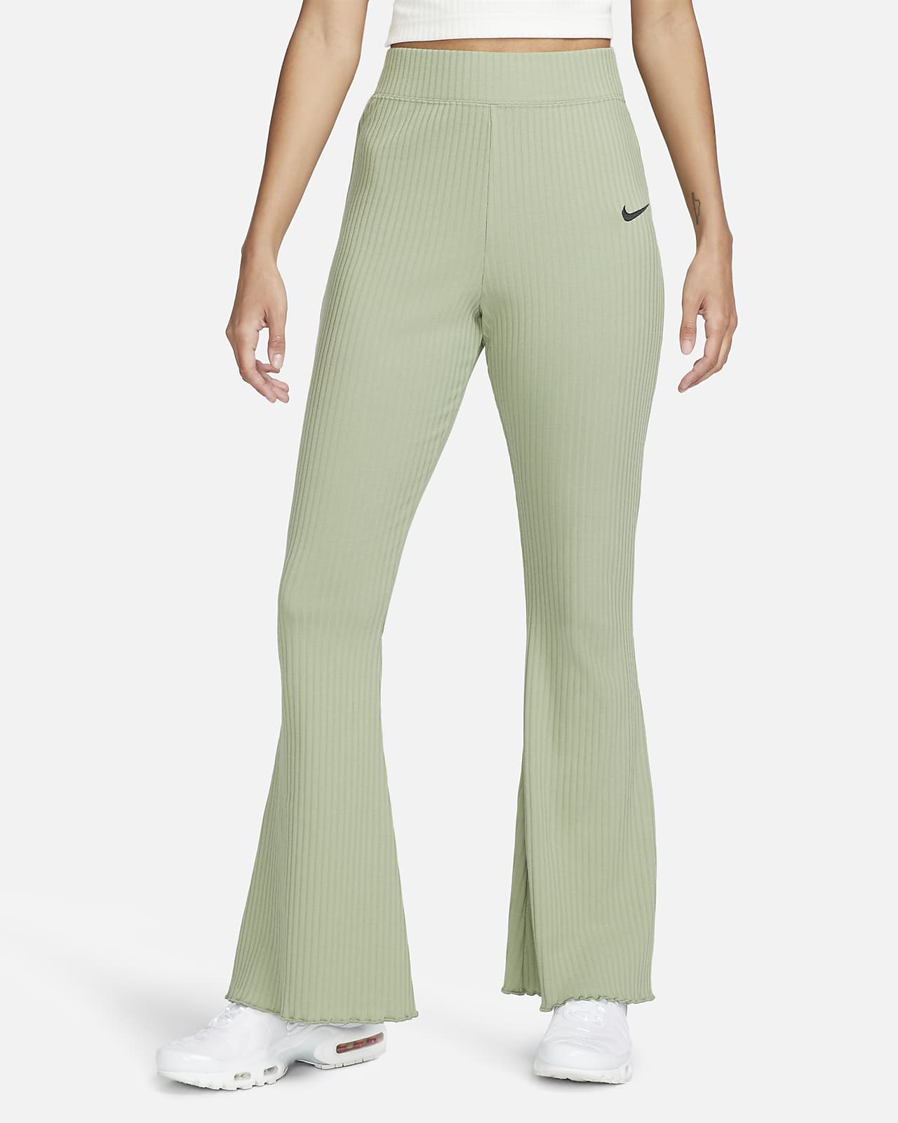 Nike Sportswear Women's High-Waisted Ribbed Jersey Flared Trousers