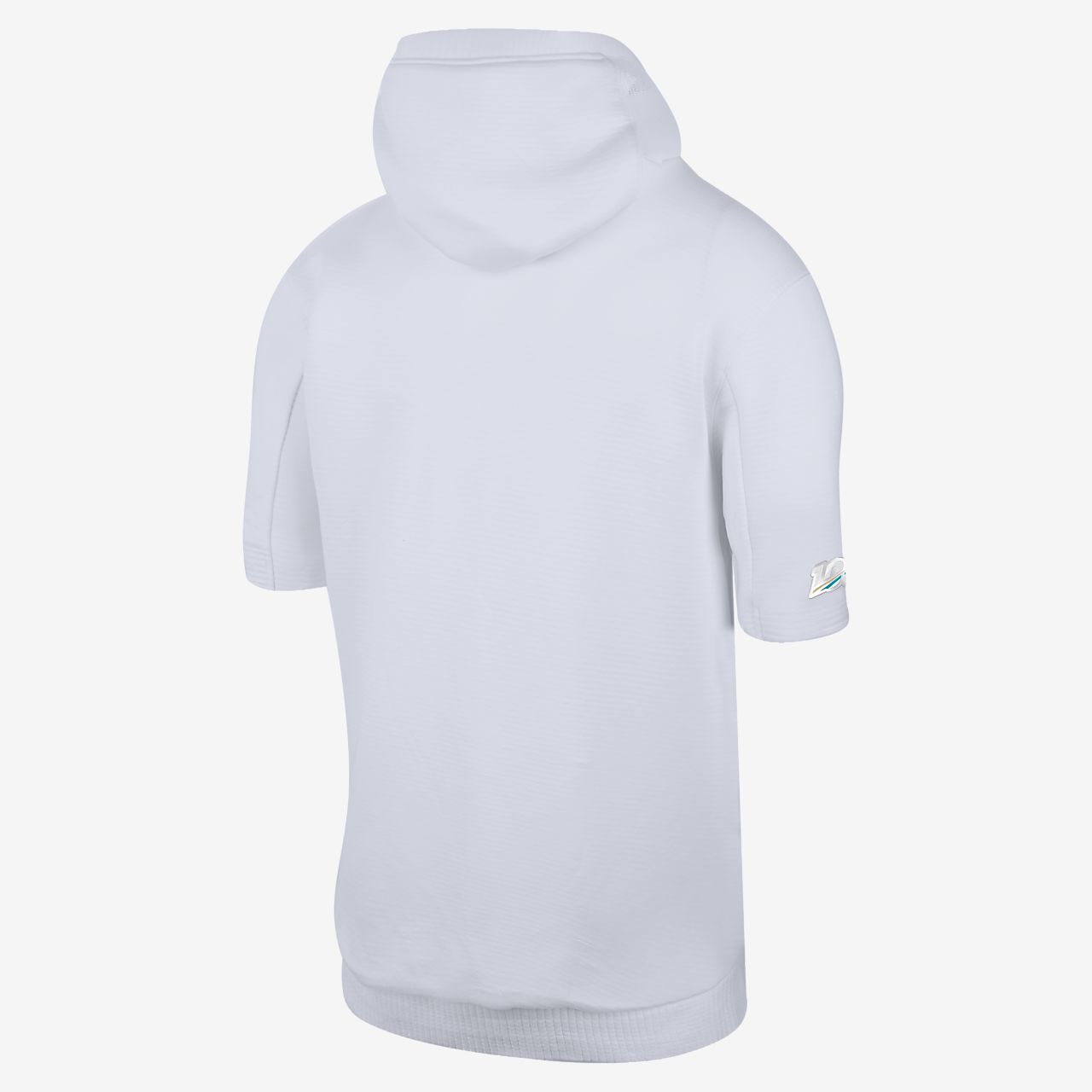white short sleeve hoodie