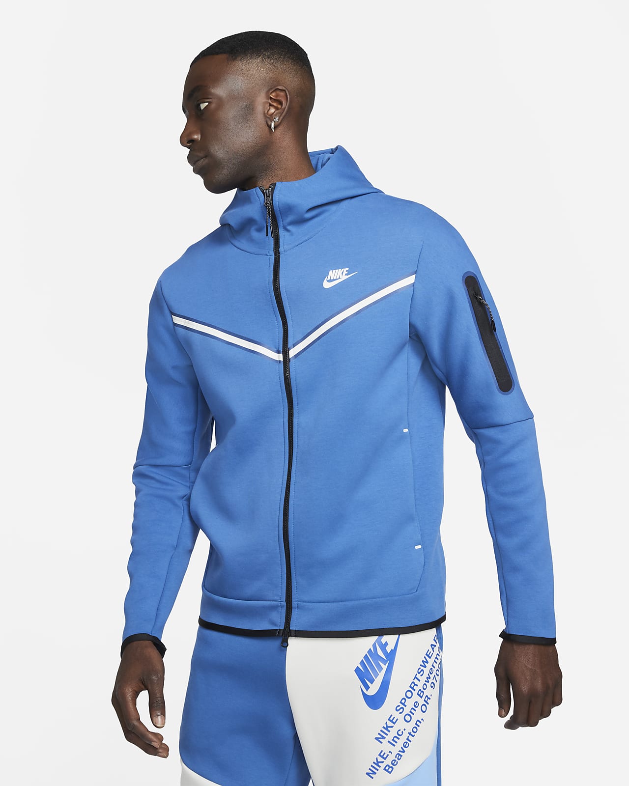 Nike Sportswear Tech Fleece Tam Boy Fermuarlı Erkek Kapüşonlu Üst