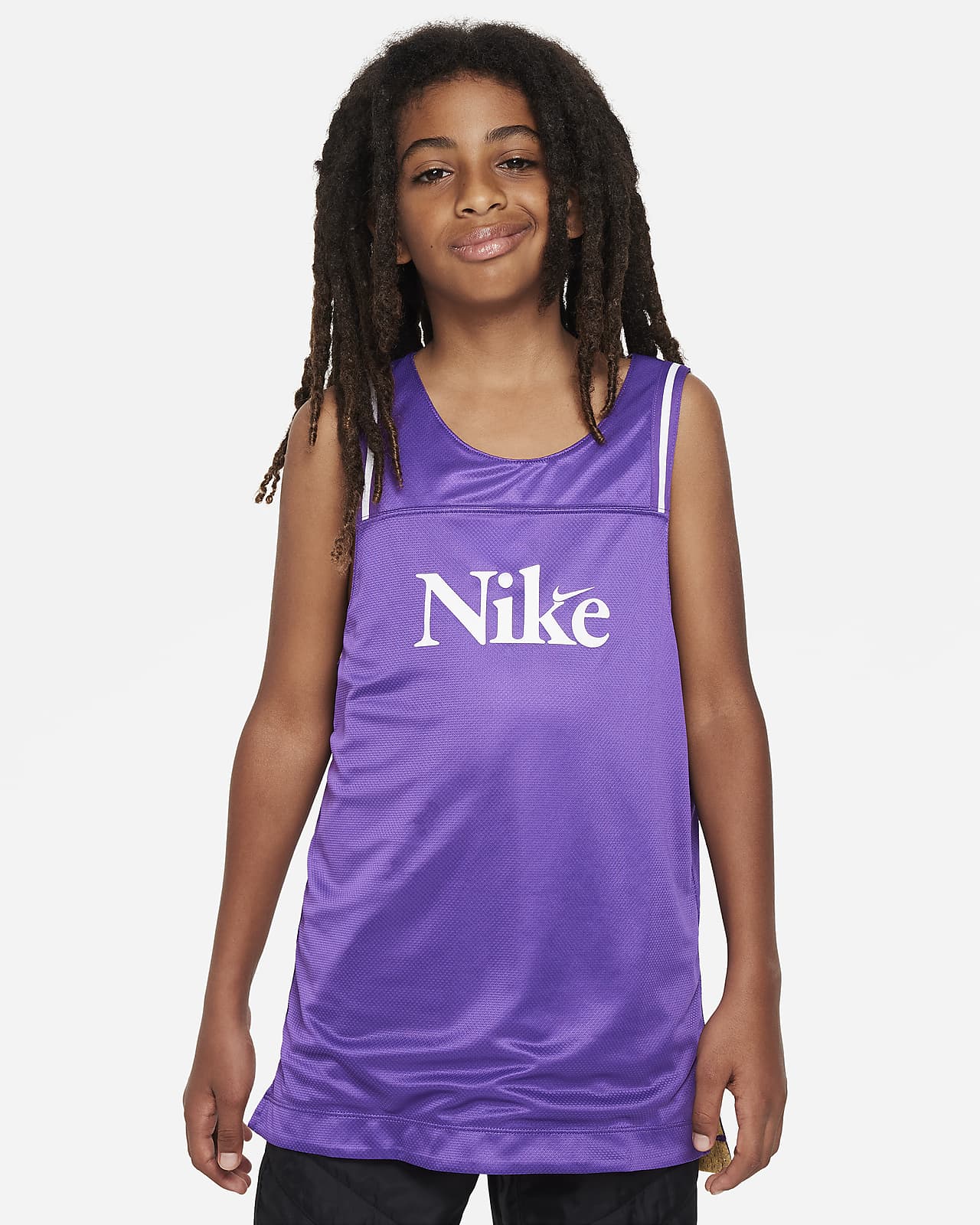 Jersey de básquetbol reversible para niños talla grande Nike Culture of Basketball