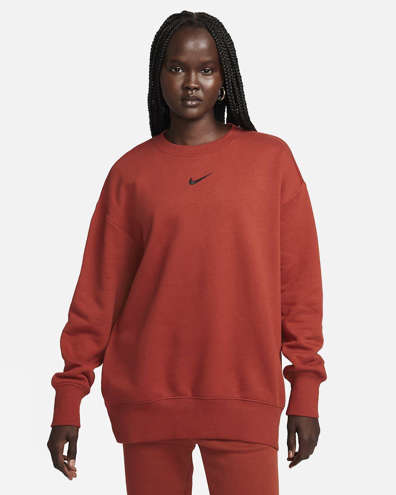 Damska bluza dresowa z półokrągłym dekoltem o kroju oversize Nike Sportswear Phoenix Fleece