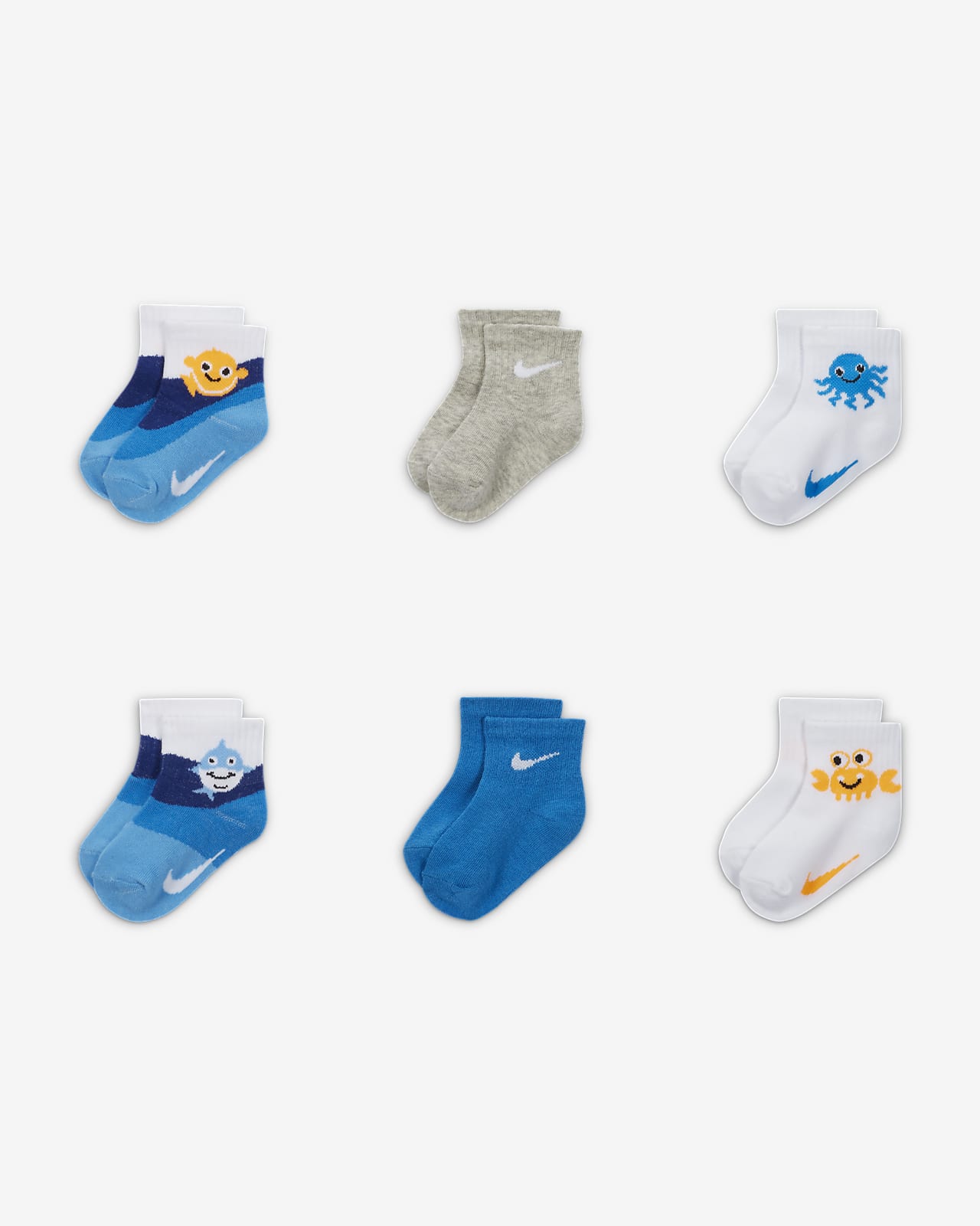 Nike Coral Reef Infant Socks (6 Pairs) Socken für Babys