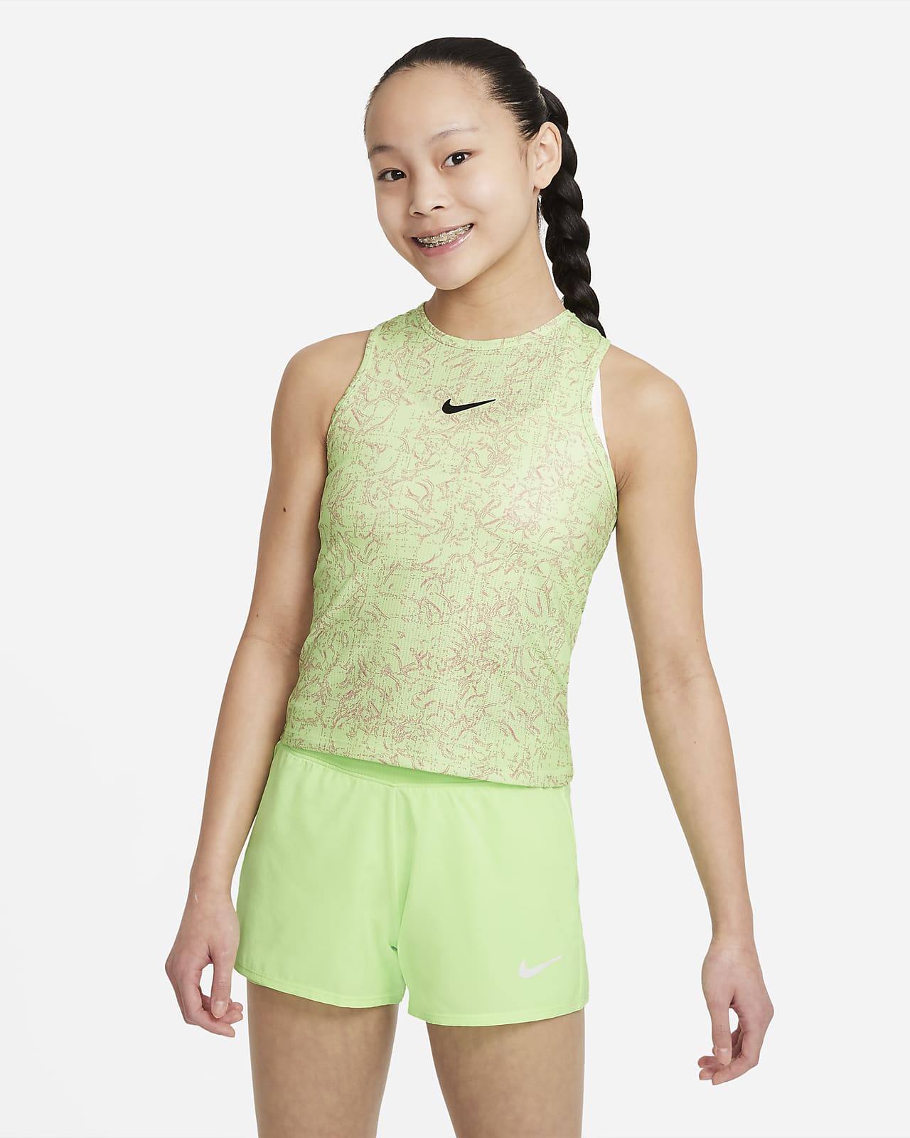 NikeCourt Dri-FIT Victory Older Kids' (Girls') Printed Tennis Tank