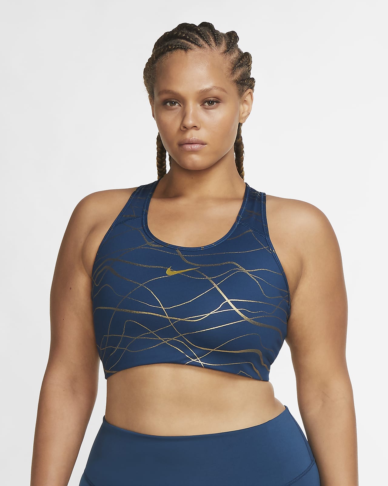 Nike Swoosh Icon Clash Women's Medium-Support Non-Padded Printed Sports ...