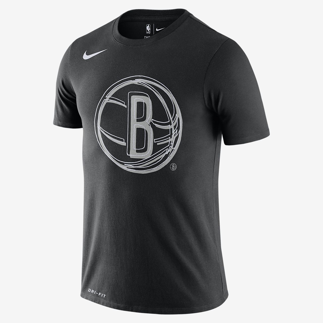Brooklyn Nets Logo Men's Nike Dri FIT Nike Men's Brooklyn Nets Club Black