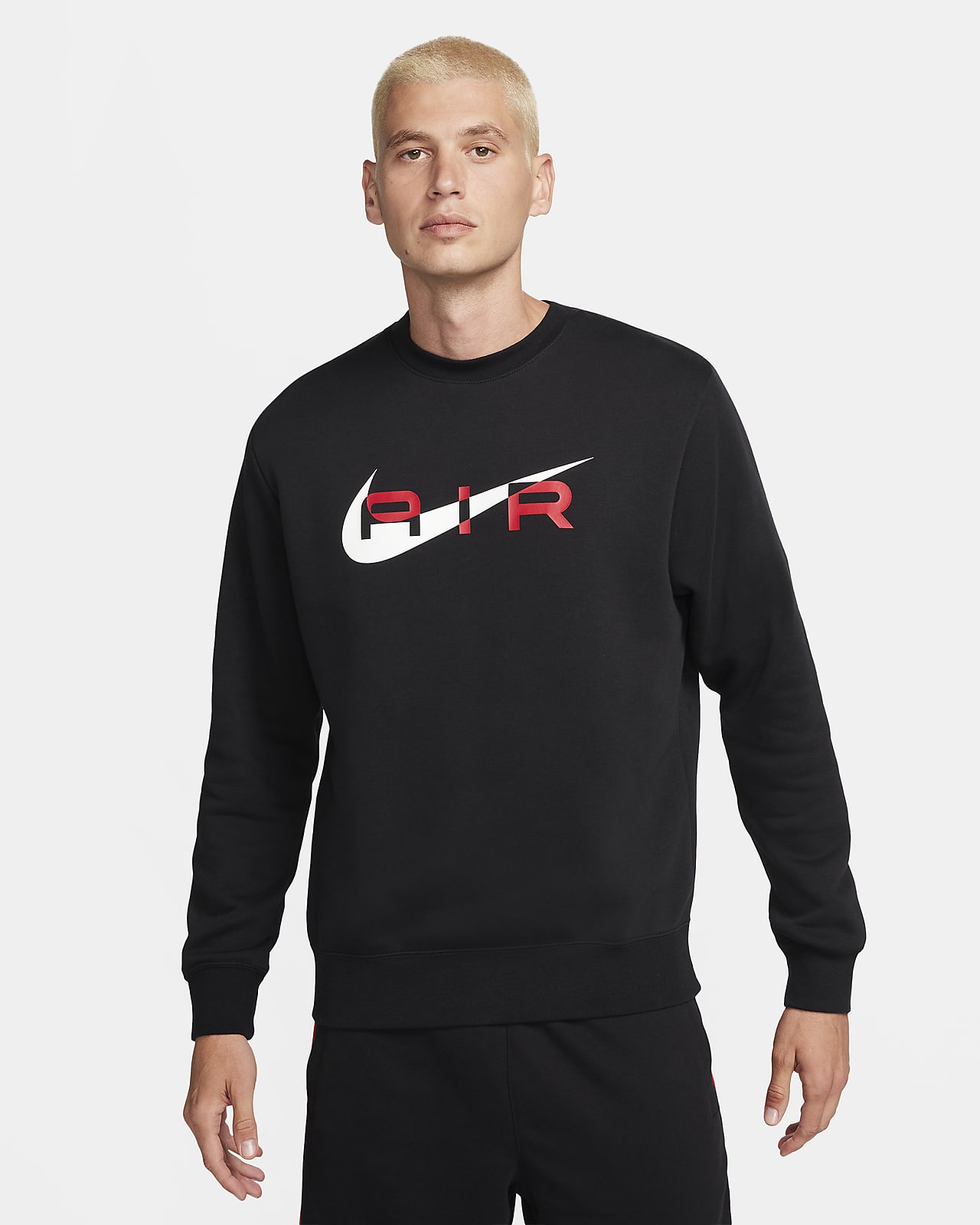 Sweatshirt de gola redonda em lã cardada Nike Air para homem