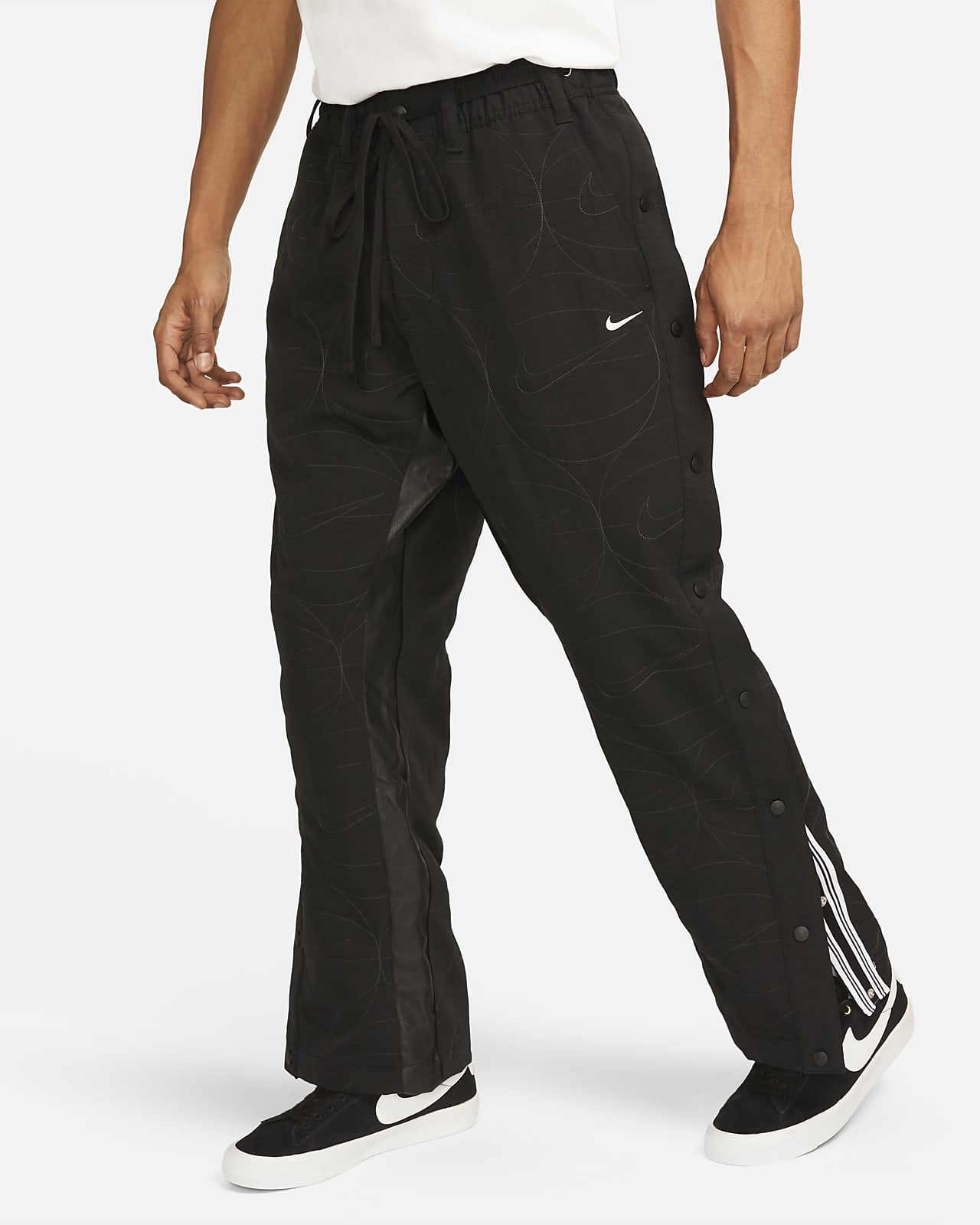 Pants de básquetbol de apertura lateral de tejido Woven para hombre Nike