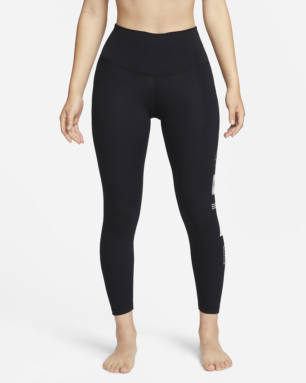 Nike Yoga Dri-FIT 女款九分高腰圖樣內搭褲