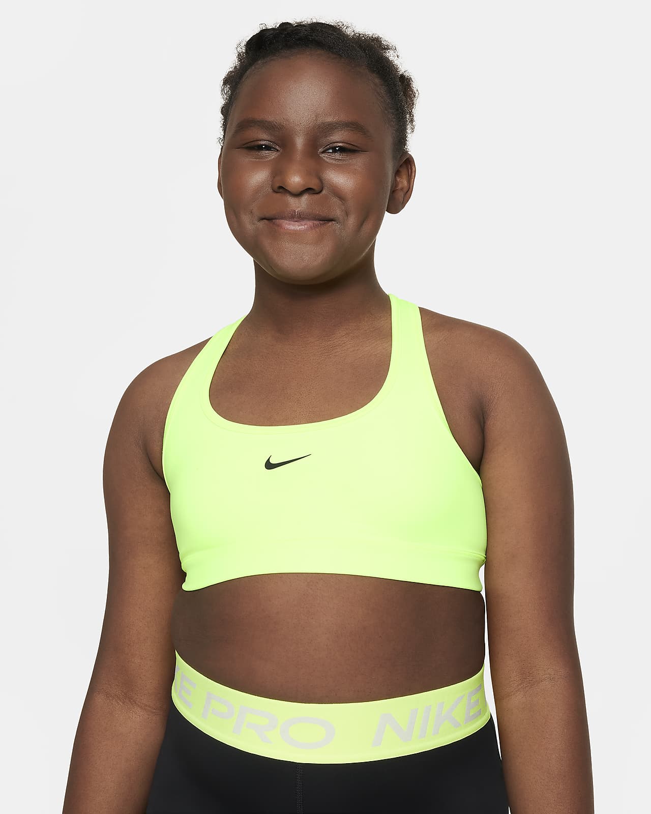 Bra deportivo para niñas talla grande Nike Swoosh (talla extendida)