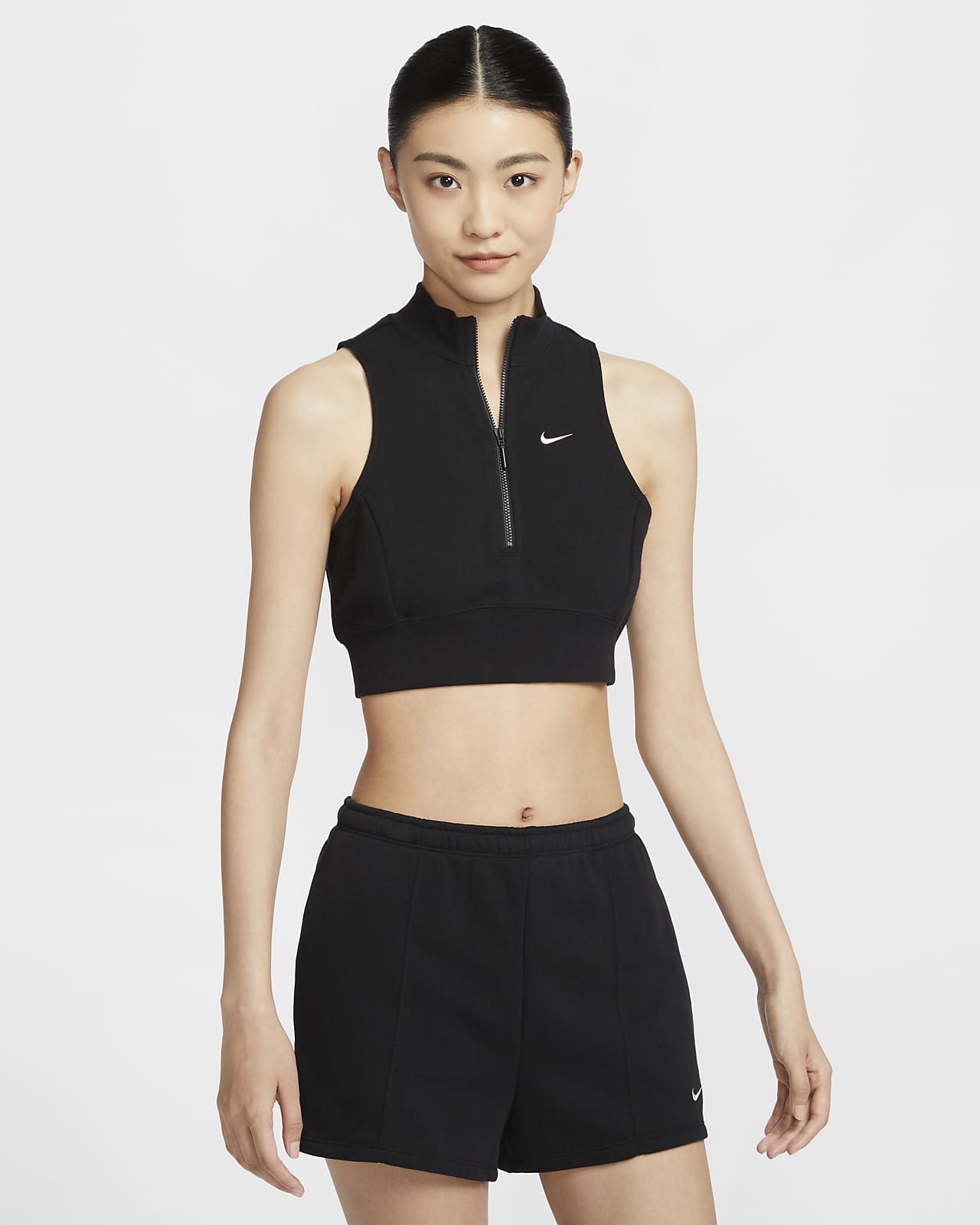 Nike Sportswear Chill Terry Women's Slim Cropped 1/2-Zip French Terry Tank Top
